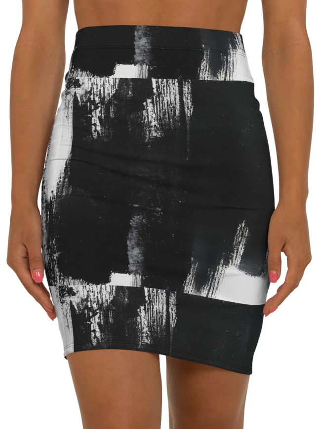 Women's Mid-Waist Pencil Skirt (AOP)
