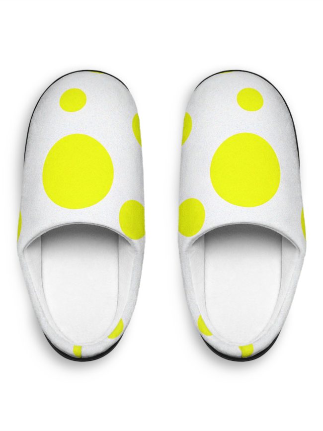 Cozy Polka Dot Indoor Slippers for Women - Fun and Comfortable Home Footwear