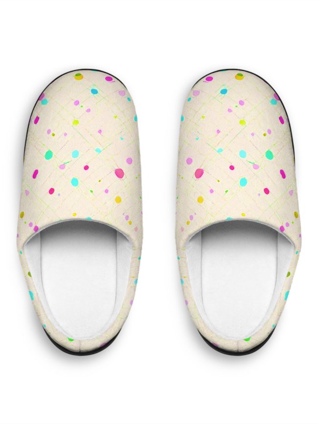 Cozy Dot-Pattern Women's Indoor Slippers