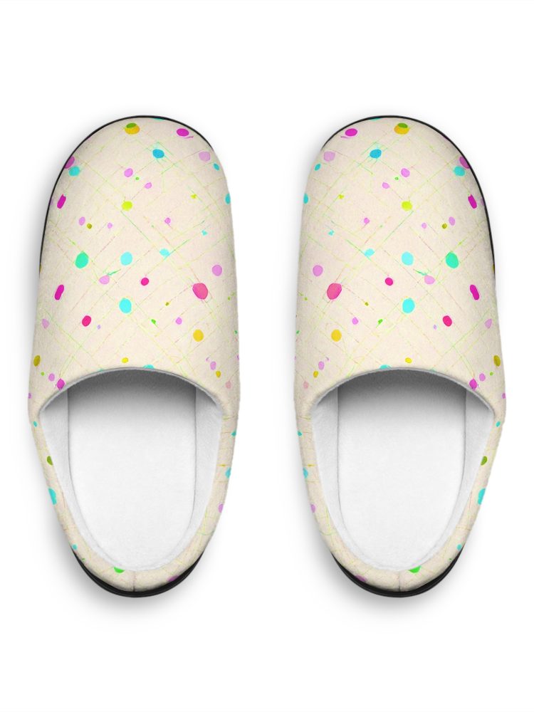 Cozy Dot-Pattern Women's Indoor Slippers