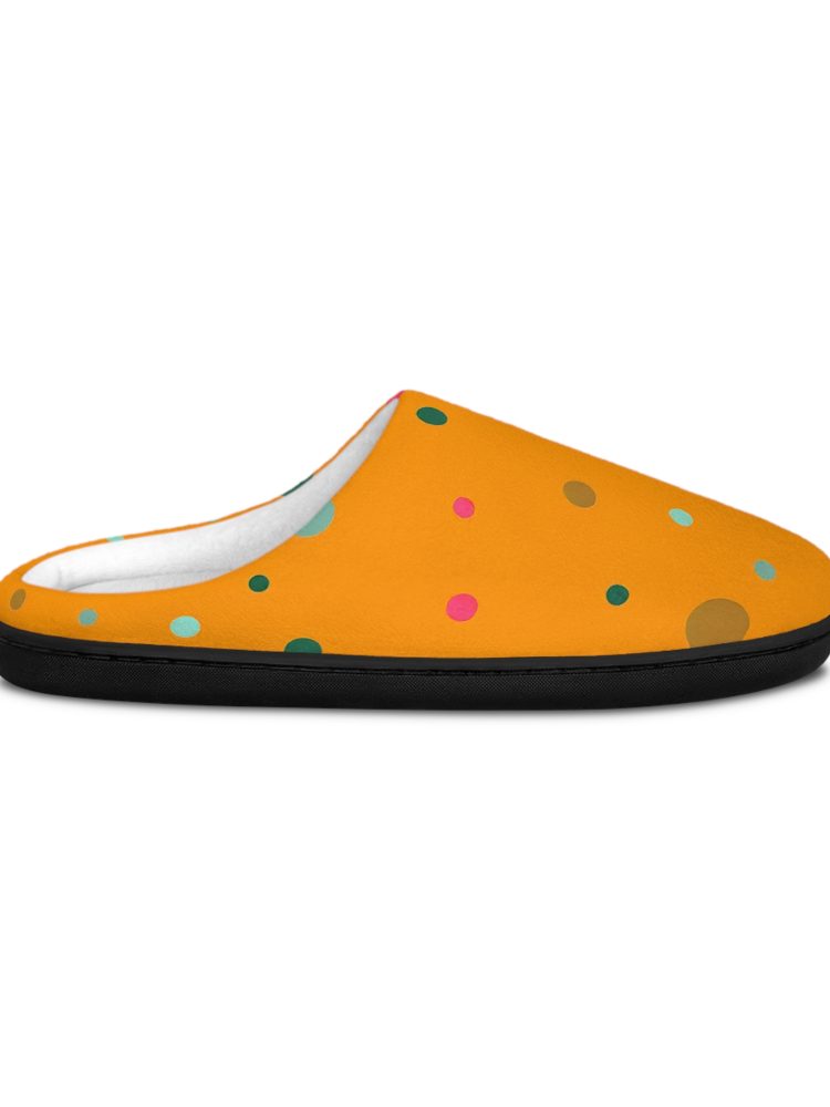 Colorful Dot Women's Indoor Slippers – Cozy & Fun House Shoes