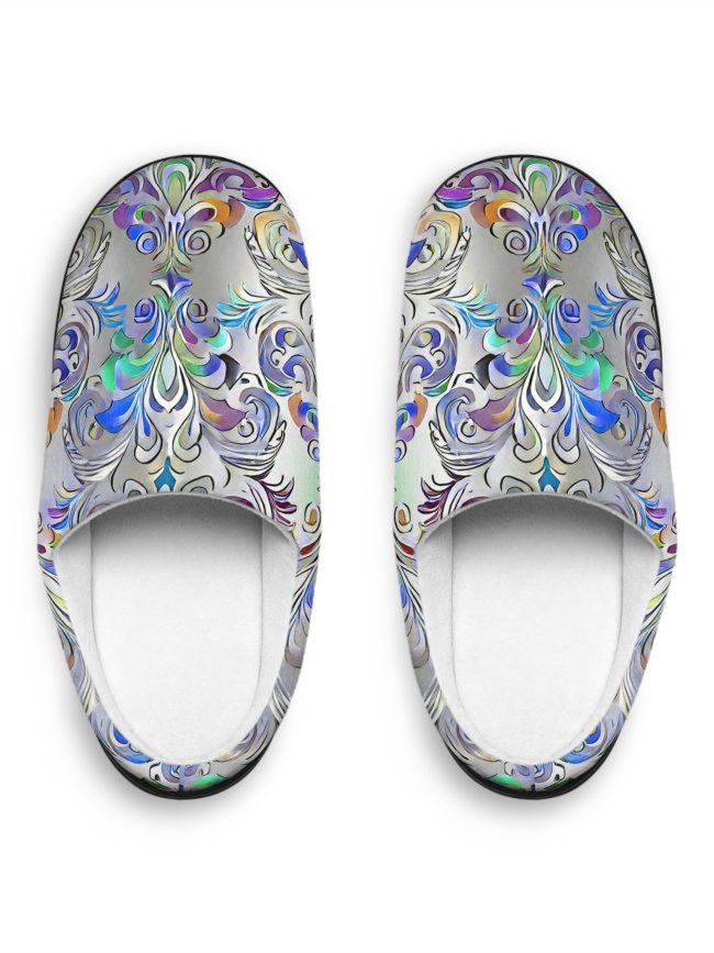 Stylish Women's Indoor Slippers with Elegant Floral Design