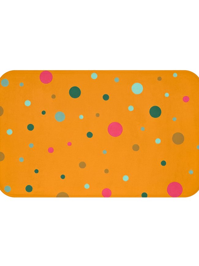 Vibrant Dot Pattern Bath Mat - Colorful Bathroom Accessory