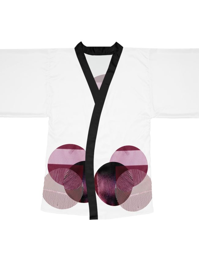 Chic Abstract Long Sleeve Kimono Robe, Spa Gift, Loungewear, Self-Care, Relaxation, Home Decor