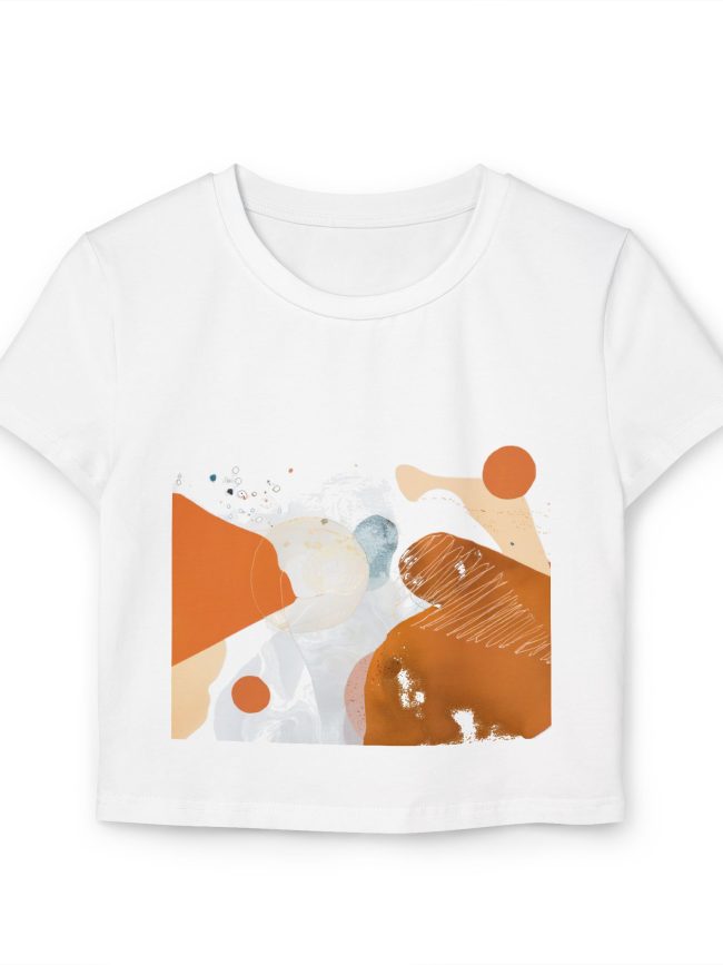 Abstract Art Women's Baby Tee, Comfortable Summer Shirt, Casual Tee for Women, Gift for Artists, Perfect for Festivals