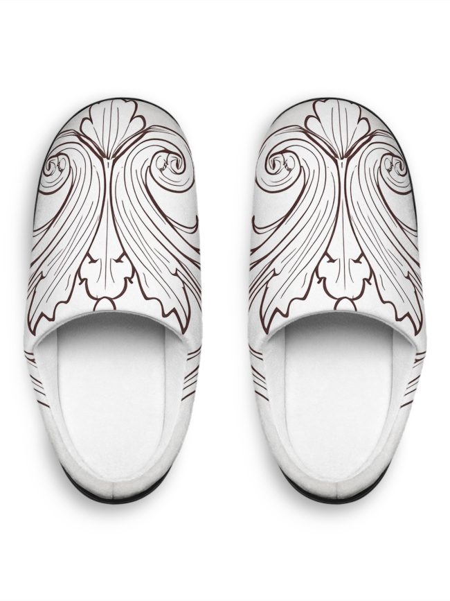 Elegant Women's Indoor Slippers with Artistic Design