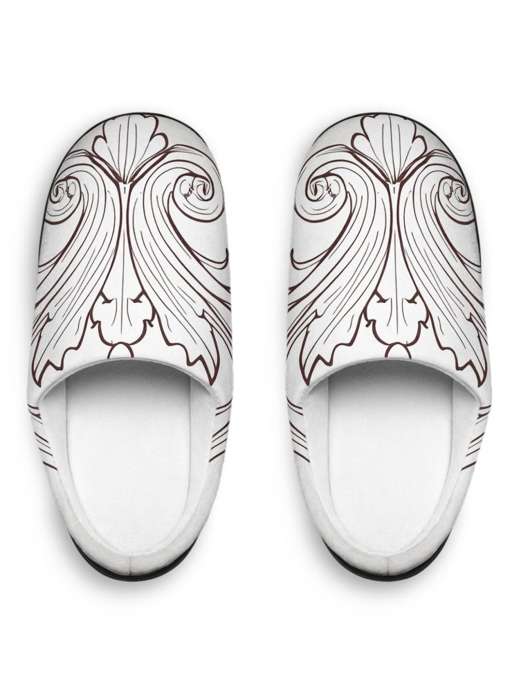 Elegant Women's Indoor Slippers with Artistic Design