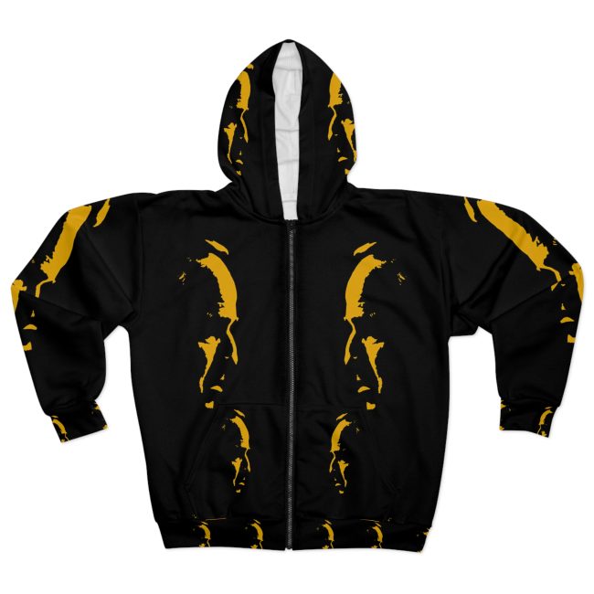 Vibrant Artistic Unisex Zip Hoodie, Cozy Layer for Art Lovers, Perfect for Everyday Wear, Statement Fashion, Unique Gift Idea