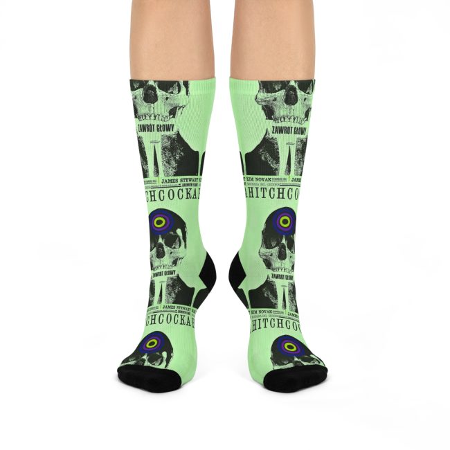 Quirky Horror-Themed Cushioned Crew Socks | Perfect for Halloween, Cozy Evenings, or Fun Gift Ideas