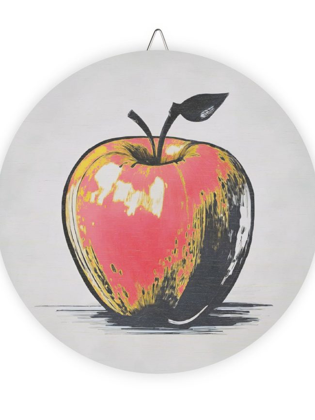 Wood Signs Red Apple Pop Art Print
