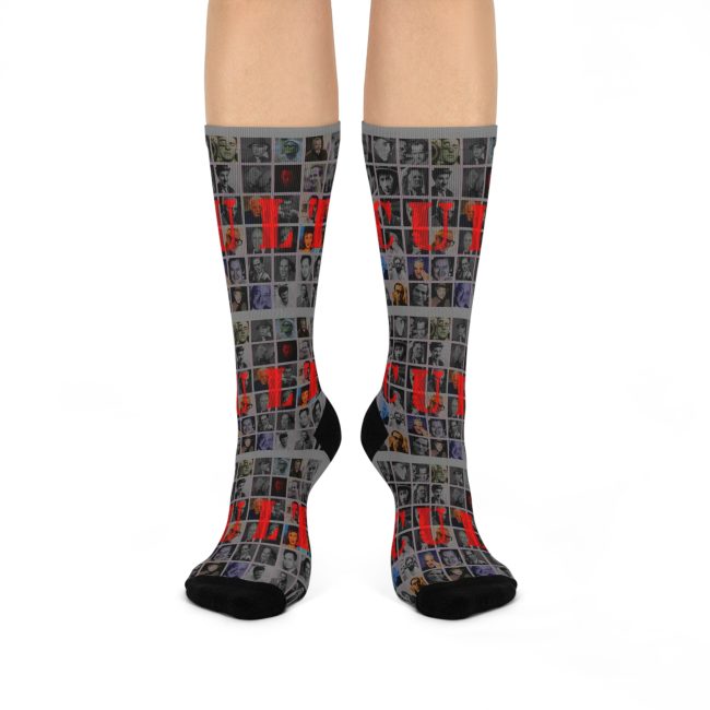 Trendy Cushioned Crew Socks with Unique Design, Gift for Friends, Cozy Sock Collection, Fashionable Footwear, Unisex Socks for All Occasions