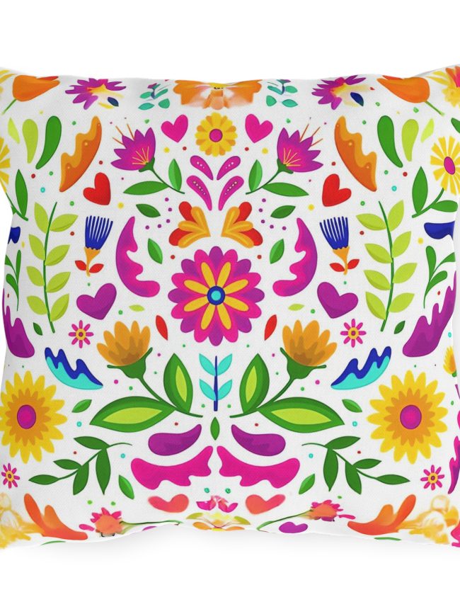 Outdoor Pillows Colorful Mexican Pattern