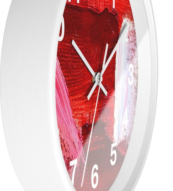 Wall Clock Red Modern Art Print - Image 11