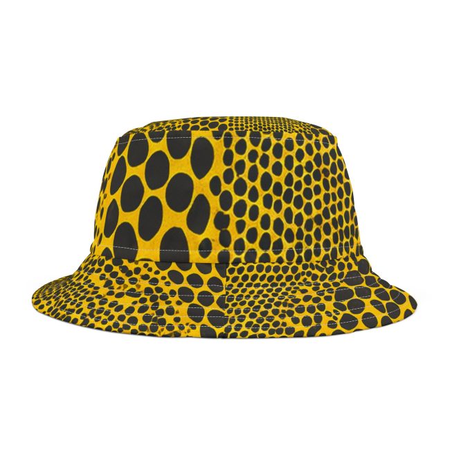 Trendy Yellow Polka Dot Bucket Hat - Perfect Summer Accessory