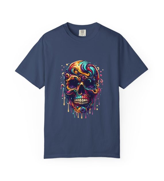 Vibrant Skull Graphic T Shirt Colorful Unisex Tee - Image 33