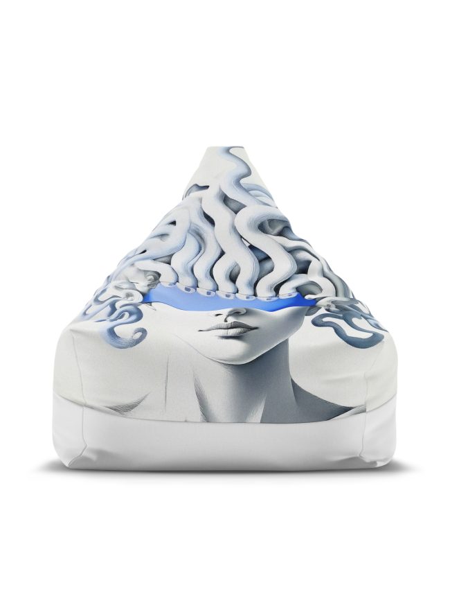 Bean Bag Chair Cover Blue Medusa
