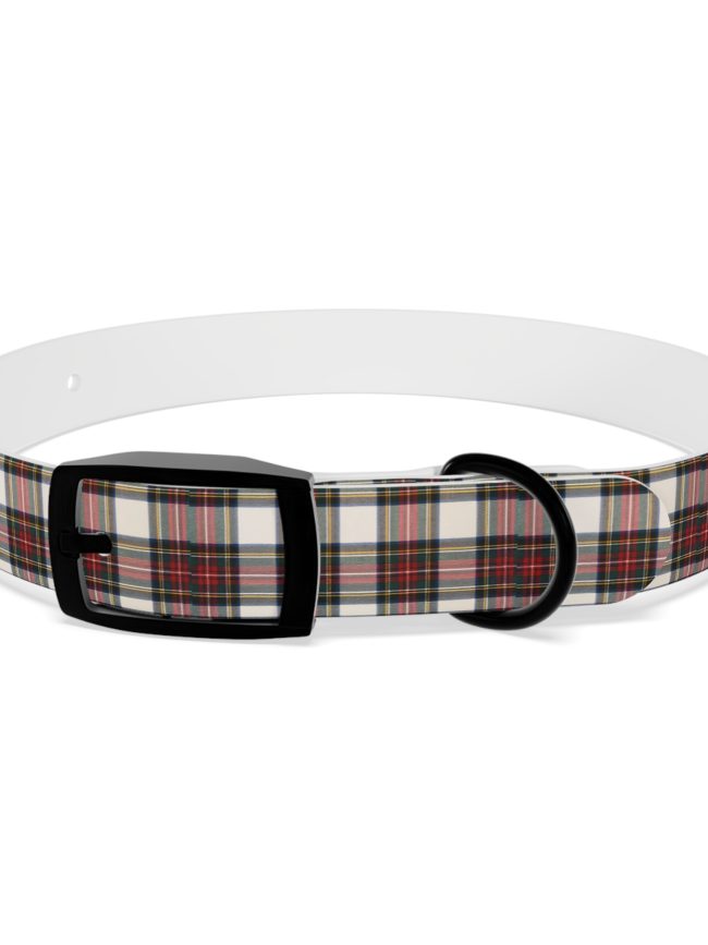 Stylish Plaid Dog Collar Adjustable