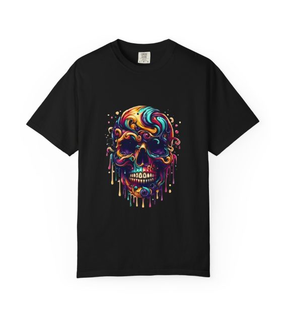 Vibrant Skull Graphic T Shirt Colorful Unisex Tee - Image 41