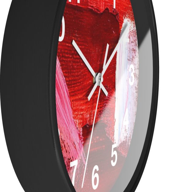 Wall Clock Red Modern Art Print - Image 5