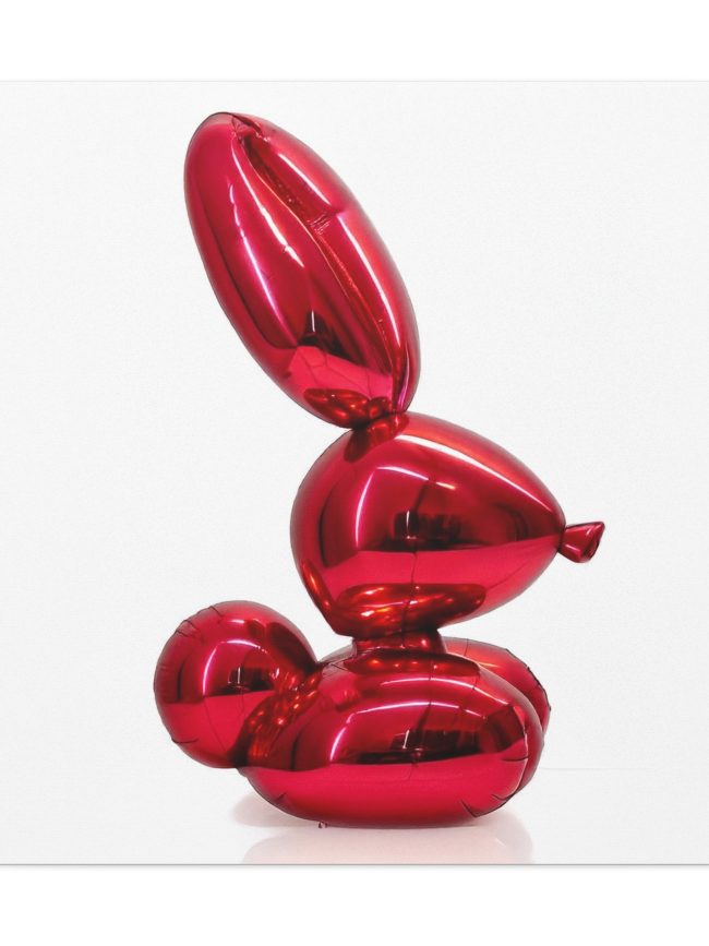 Matte Canvas Red Bunny Pop Art