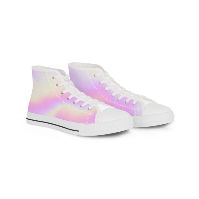 Vibrant Pastel High Top Sneakers for Men, Trendy Canvas Kicks, Fashion Sneakers, Casual Footwear, Gift for Him