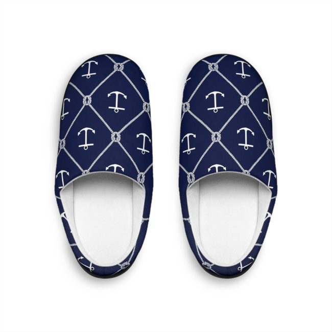 Nautical Anchor Women's Indoor Slippers - Cozy & Stylish Home Footwear