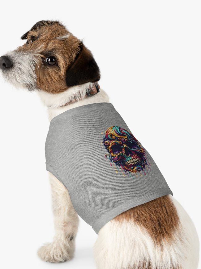 Vibrant Skull Pet Tank Top