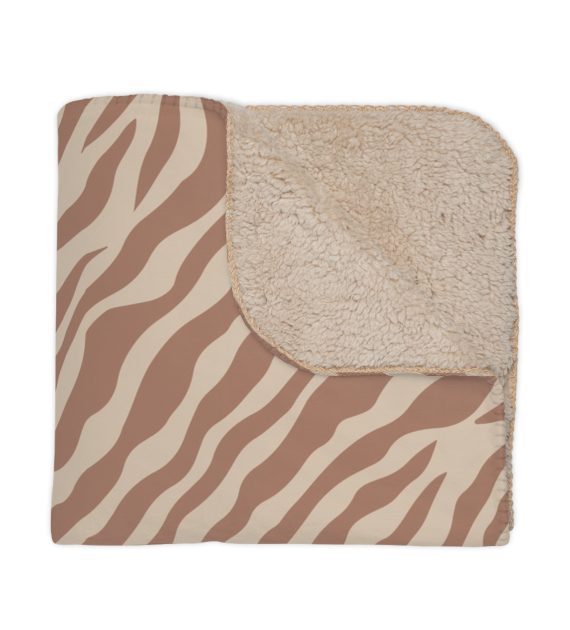 Cozy Tan Sherpa Pet Blanket | Soft Animal Print Throw, Perfect for Home Decor, Gifts, Snuggling, Winter Warmth, Jungle Theme - Image 7