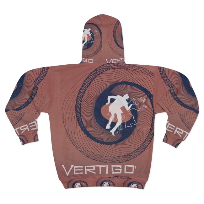 Retro Dance AOP Unisex Zip Hoodie | Unique Streetwear, Stylish Layering, Perfect Gift for Dancers, Trendy Fall Fashion, Vertigo Design