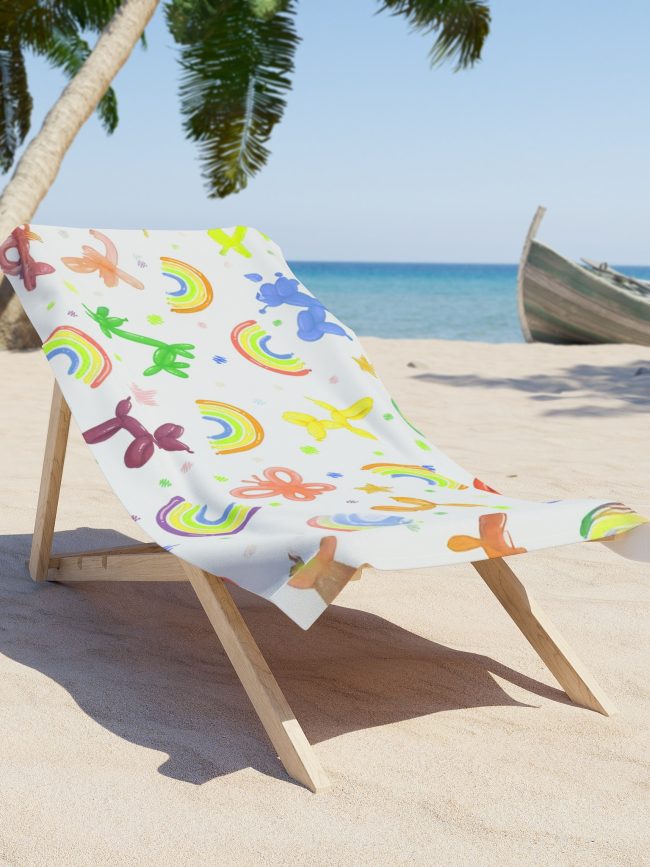 Beach Towel Rainbow Kawaii Style
