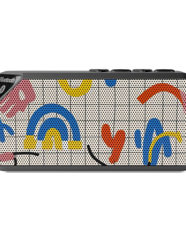 Contemporary Stripes Curves Print Jabba Bluetooth Speaker