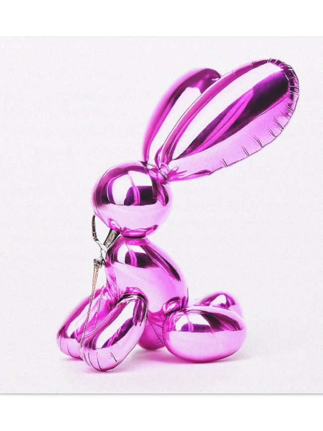 Pink Bunny Contemporary Art Matte Canvas