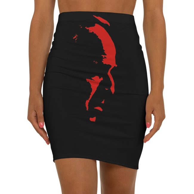 Women's Mid-Waist Pencil Skirt (AOP)