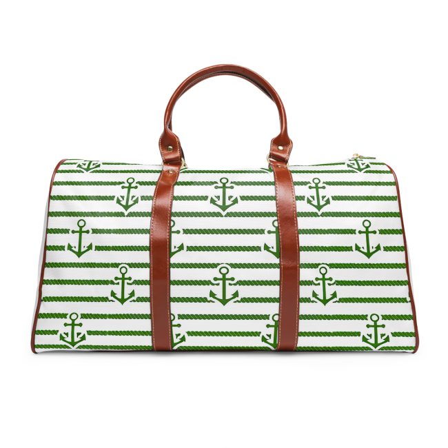 Anchor Pattern Waterproof Travel Bag for Adventures, Weekend Getaways, Nautical Lovers, Beach Vacations, Stylish Gym Bag