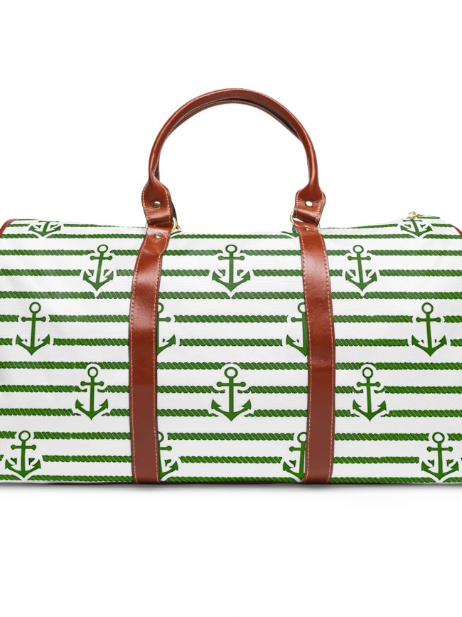 Anchor Pattern Waterproof Travel Bag for Adventures, Weekend Getaways, Nautical Lovers, Beach Vacations, Stylish Gym Bag