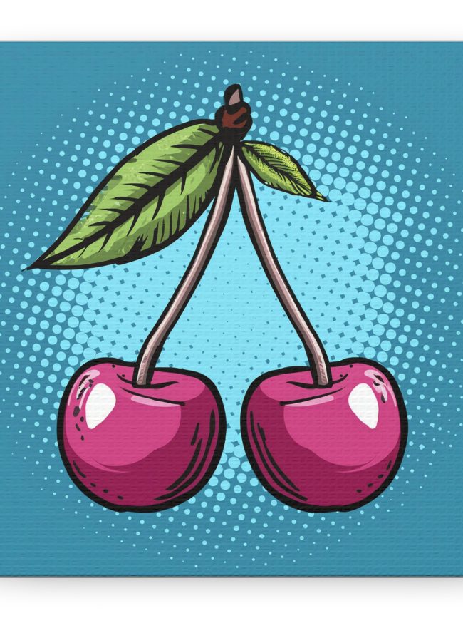 Cherry 80s Modern Art Matte Canvas