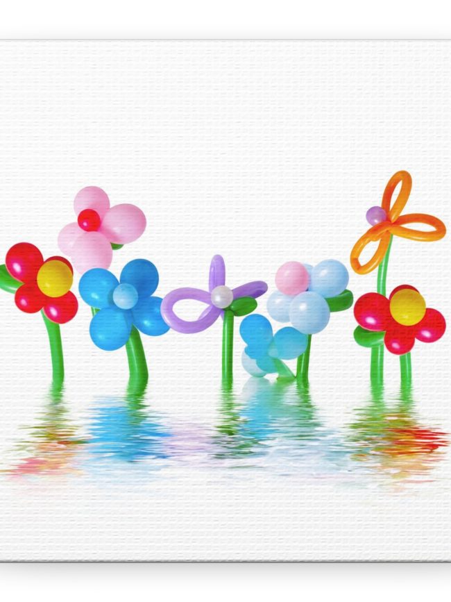 Balloons Garden Contemporary Art Matte Canvas