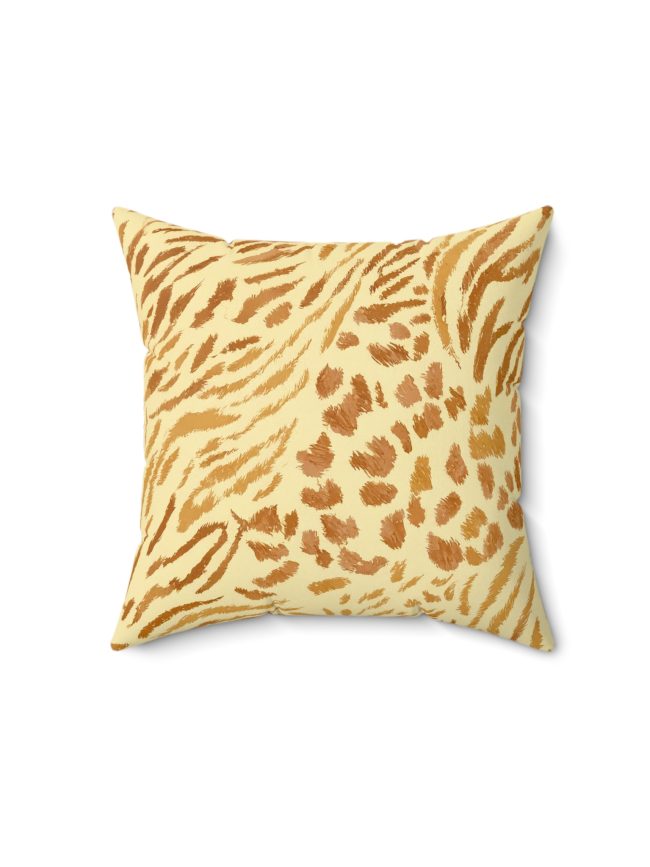 Square Pillow Yellow Animalier Fantasy