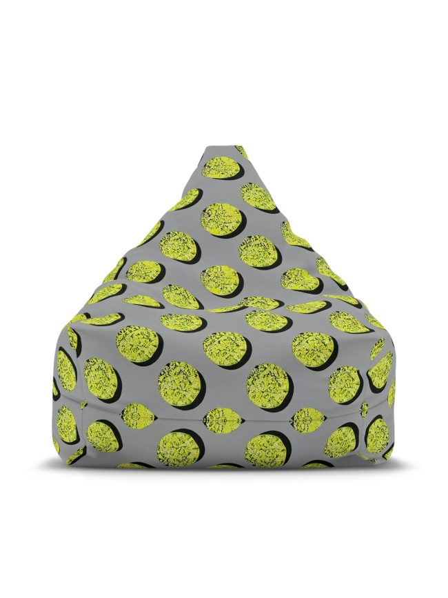 Light Green Grey Polka Dots Bean Bag Chair Cover