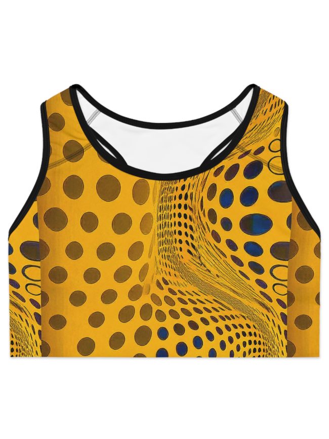 Bold Patterned Sports Bra for Active Women, Fitness Wear, Workout Apparel, Yoga Bra, Athleisure Fashion