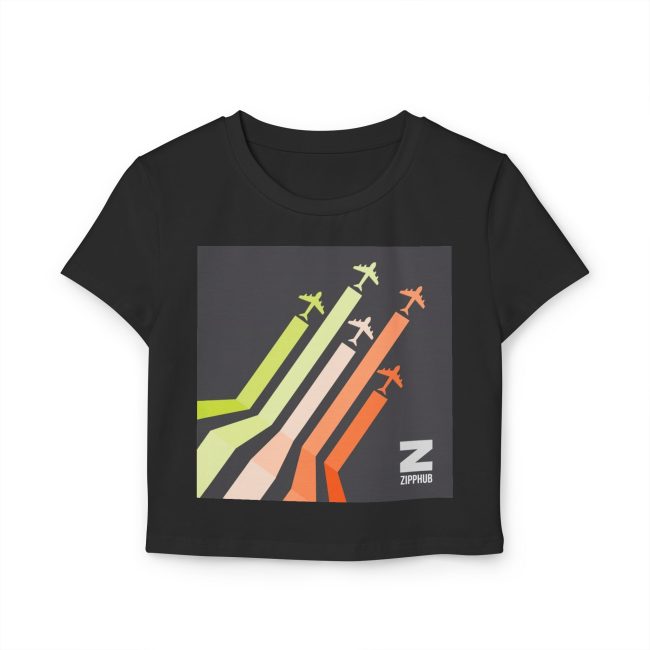 Aviator Women's Baby Tee, Cute Crop Top, Airplane Graphic Shirt, Vintage Style Tee, Travel Lover Gift, Summer Outfit