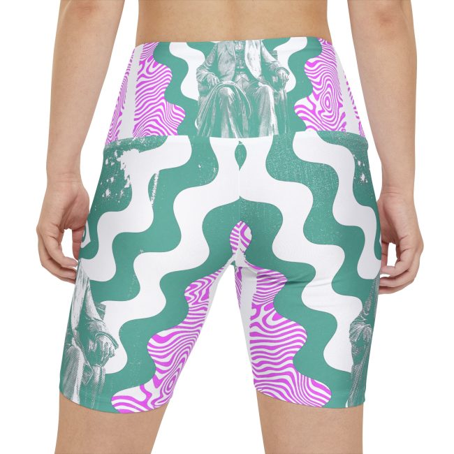 Colorful Graphic Women’s Workout Shorts - Stylish Activewear for Fitness, Gym, Yoga, Running, or Lounging