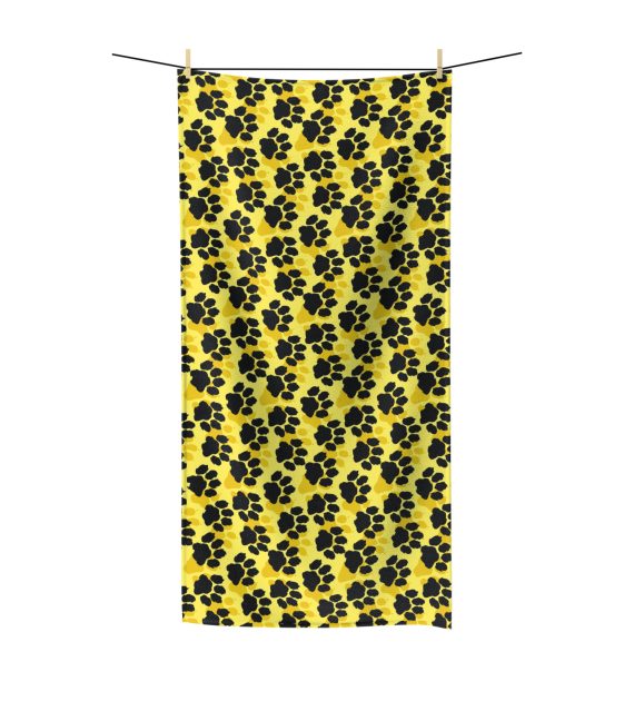 Paw Print Pet Towels, Polycottonn Pet Towel, Dog Lover Gift, Cute Pet Towels, Summer Pool Essentials - Image 2