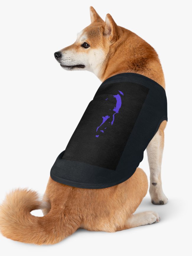 Pet Tank Top Blue Black