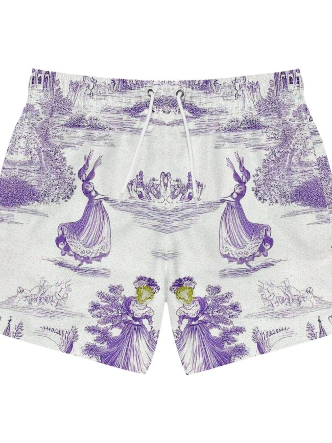 Swim TrunksLavender Toile De Jouy