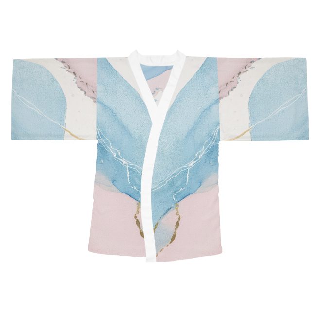 Chic Long Sleeve Kimono Robe, Stylish Loungewear, Statement Piece for Home, Perfect Gift for Relaxation, Boho Fashion