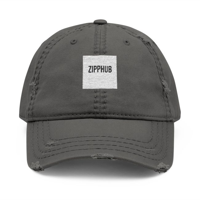 ZIPP HUB Distressed Dad Hat - Casual Embroidered Cap for Everyday Wear