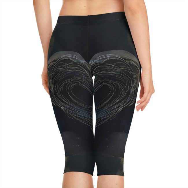 Cosmic AOP Women's Capri Leggings | Yoga, Workout, Casual Wear, Space Theme, Fashion