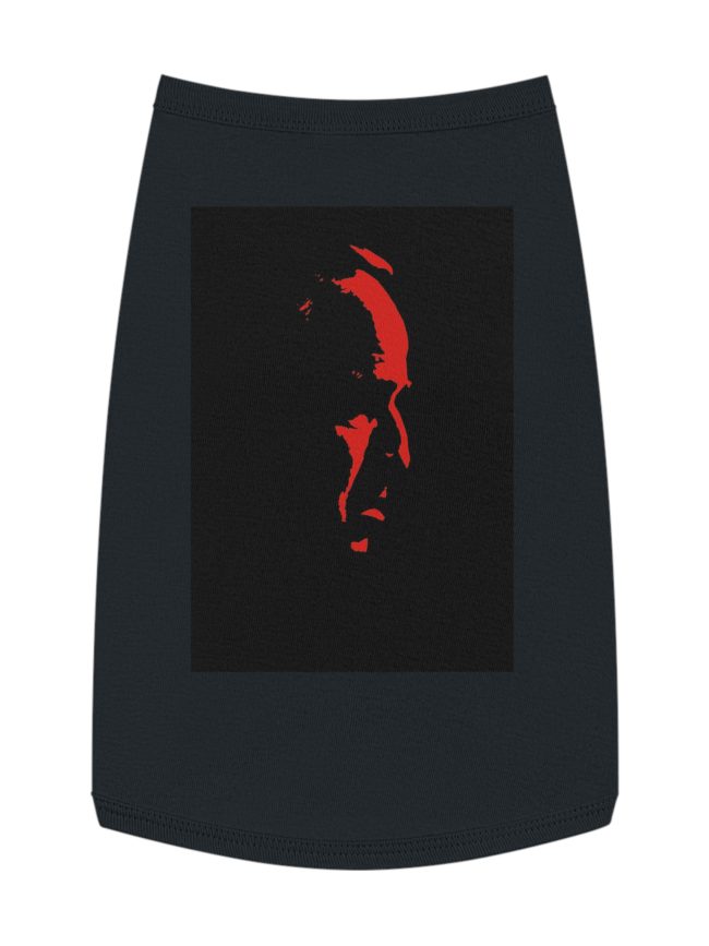Pet Tank Top Red Black Print