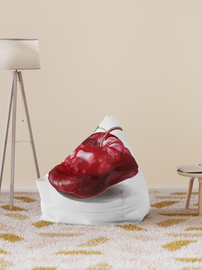 Bean Bag Chair Cover Red Apple Print
